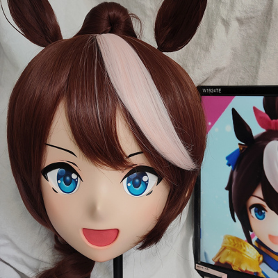 (GLA032)Customize Character'! Female/Girl Resin Full/Half Head With Lock Anime Cosplay Japanese Animego Kigurumi Mask